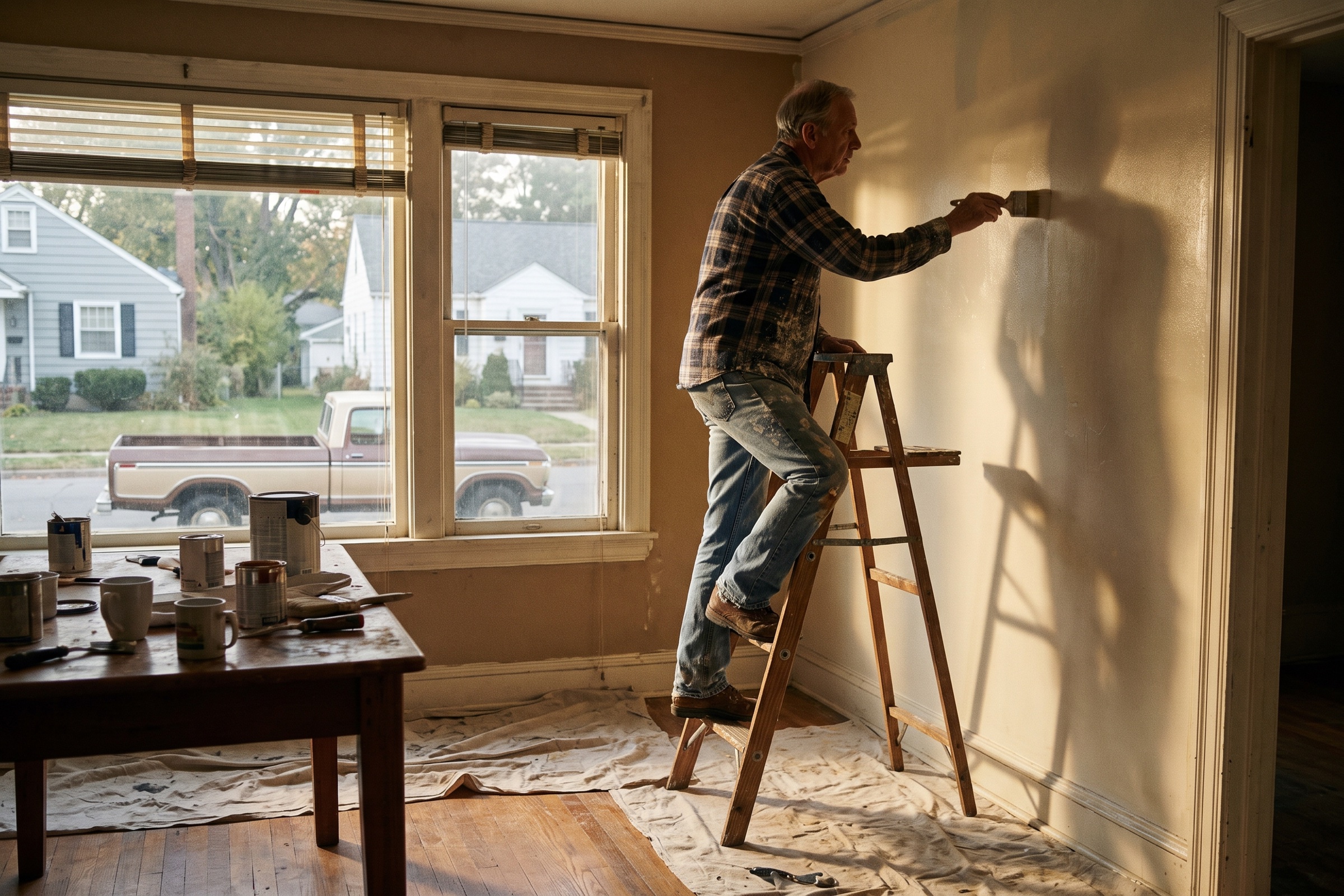 Homeowner working on a home improvement project